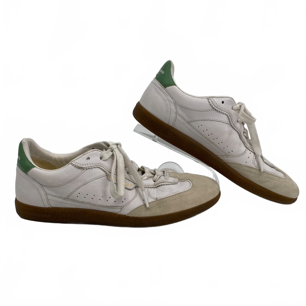 Sam Edelman White Green Kallen Sneakers | Women’s Size 9